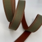 Preview: 2,5 cm Gurtband "Duo" Khaki/Rost