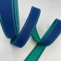 Preview: 2,5 cm Gurtband "Duo" Kobalt/Jade
