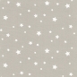 Preview: Baumwolle weiße Sterne auf beige