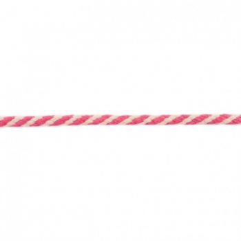 pink/natur Kordel 8 mm reine Baumwolle, wie Wurstgarn