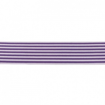 Gummiband gestreift 4 cm violett