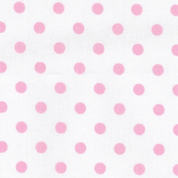 Punkte rosa auf weiß Baumwolle