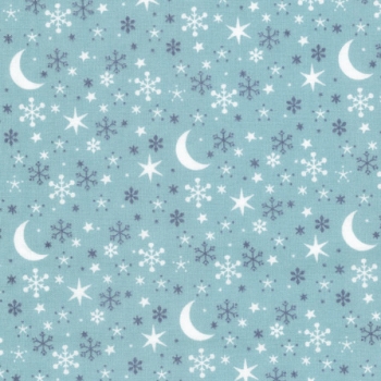 Baumwolle "Kitzbühel" Mond+Sterne hellblau