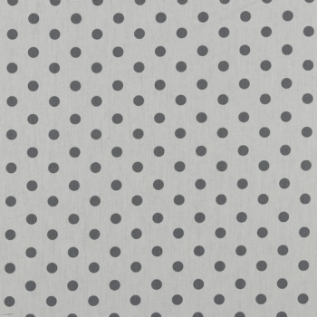 grau auf weiß goße Punkte auf Baumwolle