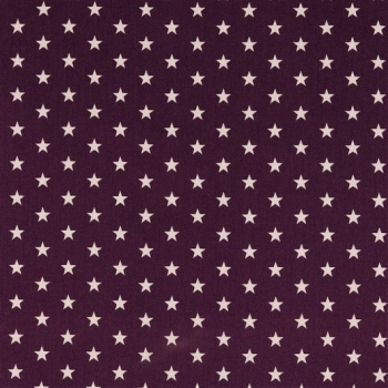 purple weiße Sterne Baumwolle