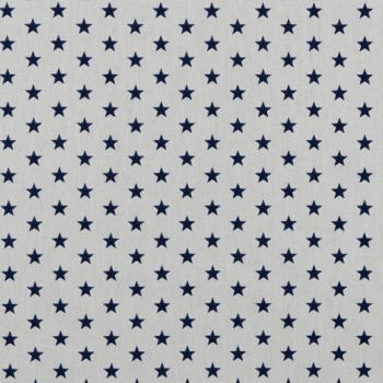 dunkelblau auf weiß Sterne Baumwolle