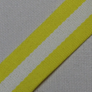 Gurtband gelb weiß Streifen 3 cm