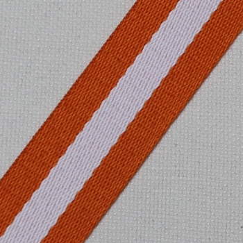 Gurtband orange weiß Streifen 3 cm