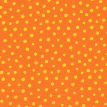 Baumwolle "Junge Linie" große Punkte auf orange