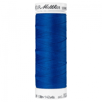 Colonial Blue Seraflex elastisches Garn Amann Mettler weiß
