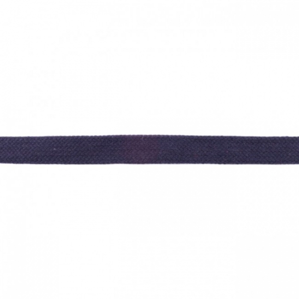 dunkelblau Flachkordel 2 cm breit 100 % Baumwolle