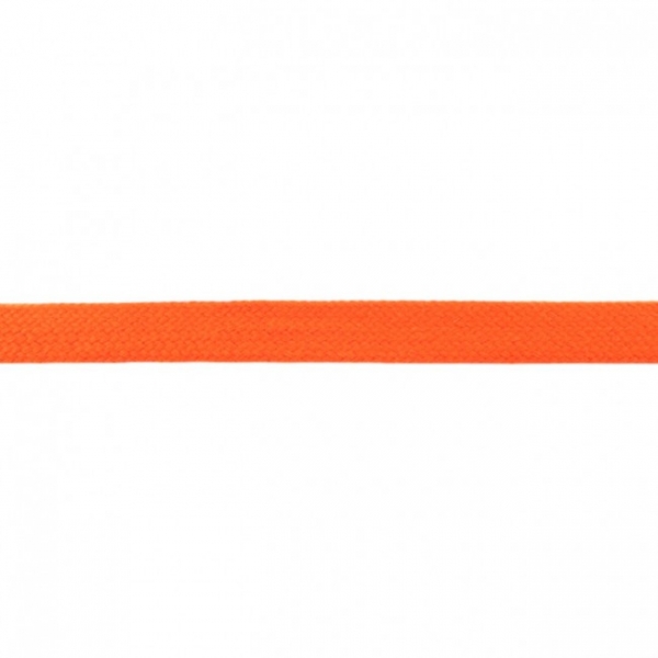 orange Flachkordel 2 cm breit 100 % Baumwolle