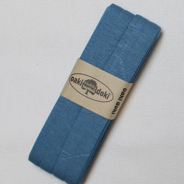 dusty blue 3 m jerseyschrägband