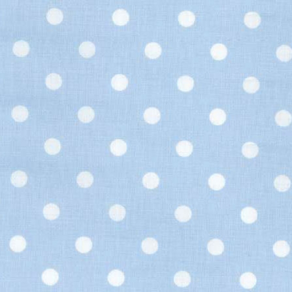 hellblau mit weißen Punkte Baumwolle von Westfalenstoff aus der Serie Capri