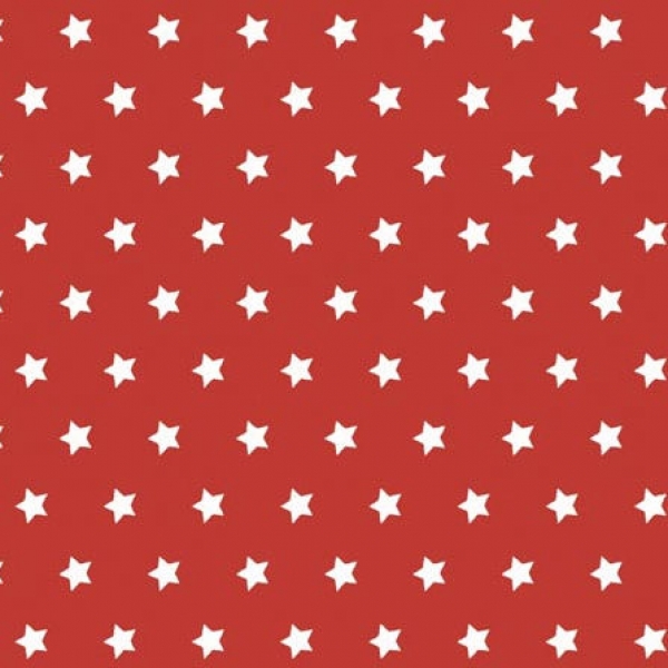rot mit weißen Sternen Baumwolle von Westfalenstoff aus der Serie Capri