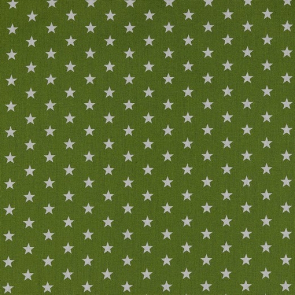 grün weiße Sterne Baumwolle