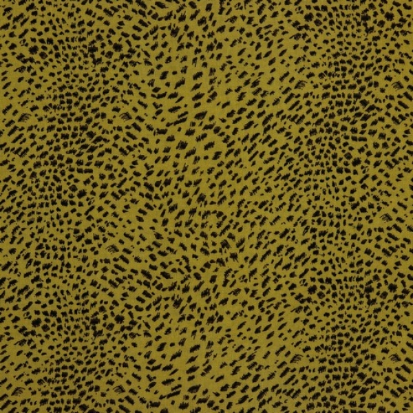 Animalprint auf ocker, 100 % Viskose, 1,45 cm breit, 105 g/m²