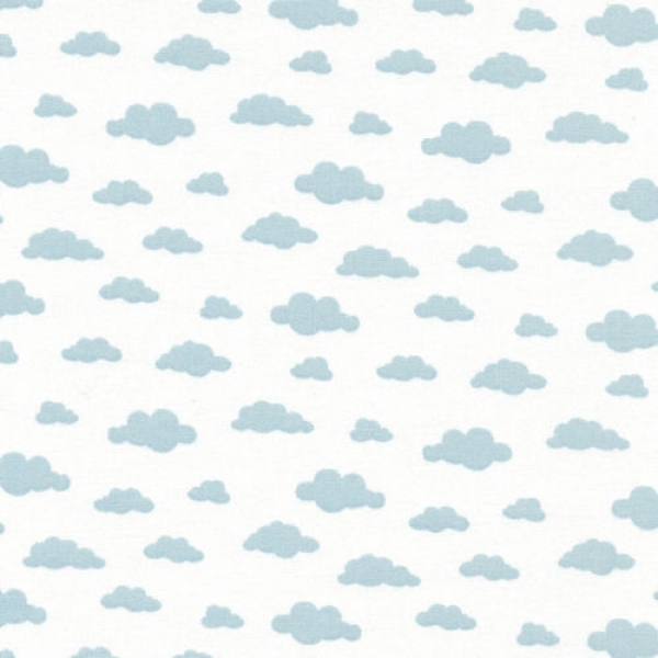 Baumwolle Wolken hellblau