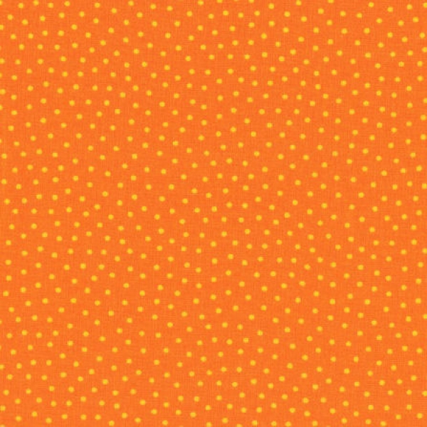 Baumwolle "Junge Linie" kleine Punkte auf orange