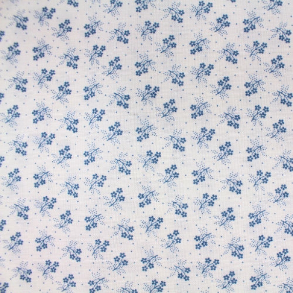 Baumwolle "Kyoto" Blümchen blau