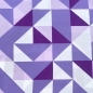 Preview: Viskose Dreiecke lila/weiß