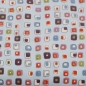 Preview: Babycord Würfelmuster hellblau bunt