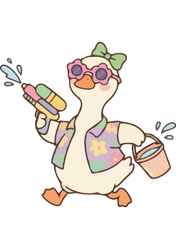 Bügelbild Duck Badespass