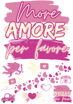 Bügelbild More Amore Per Favore