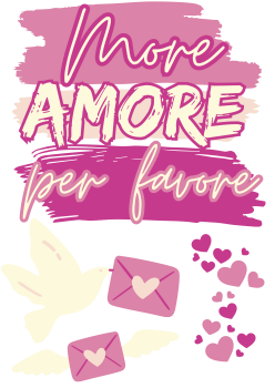 Bügelbild More Amore Per Favore