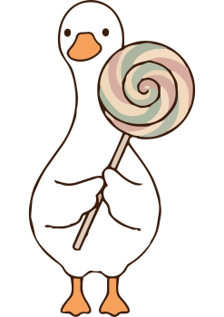 Bügelbild Duck Lolli