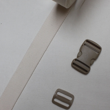 Preview: Baumwollgurtband wollweiß 3 cm