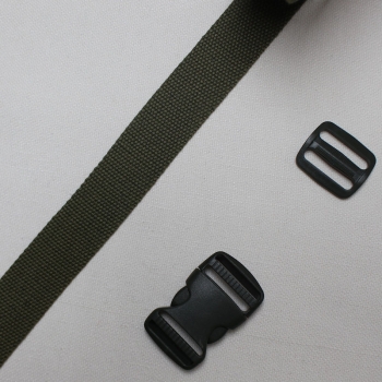 Baumwollgurtband schlamm 3 cm