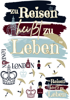 Bügelbild Zu Reisen heißt zu leben
