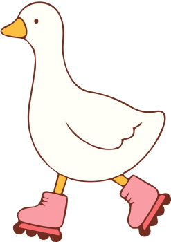 Bügelbild Duck Skate
