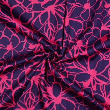 Baumwoll Satin - MAGNOLIA - DARK PURPLE