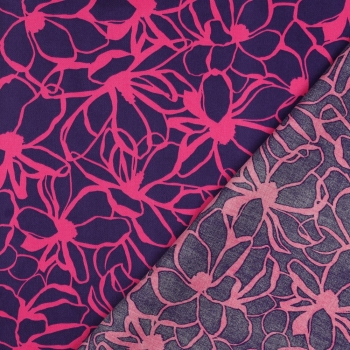 Baumwoll Satin - MAGNOLIA - DARK PURPLE