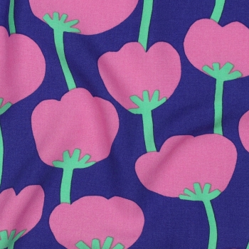 Preview: Ecovero - POPPIES - ROYAL BLUE