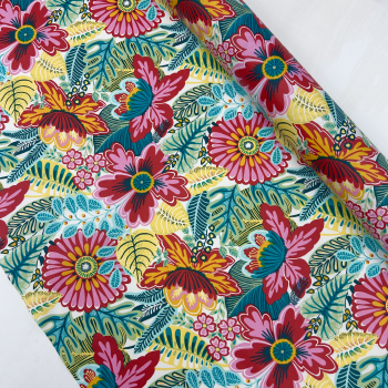 Preview: Beschichtete Baumwolle Flower Power