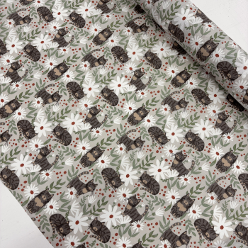 Preview: Beschichtete Baumwolle Katzenwiese