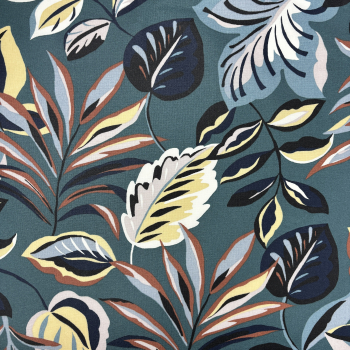 Beschichtete Baumwolle Blumenranke jeans