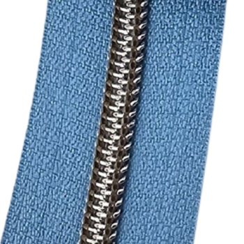 Reißverschluss Himmelblau Silber Düne