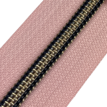 Reißverschluss Altrosa Anitikmessing Marine