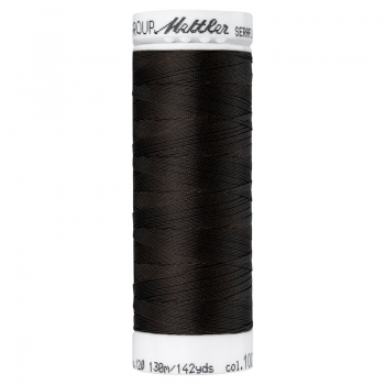 Very Dark Brown Seraflex elastisches Garn Amann Mettler weiß