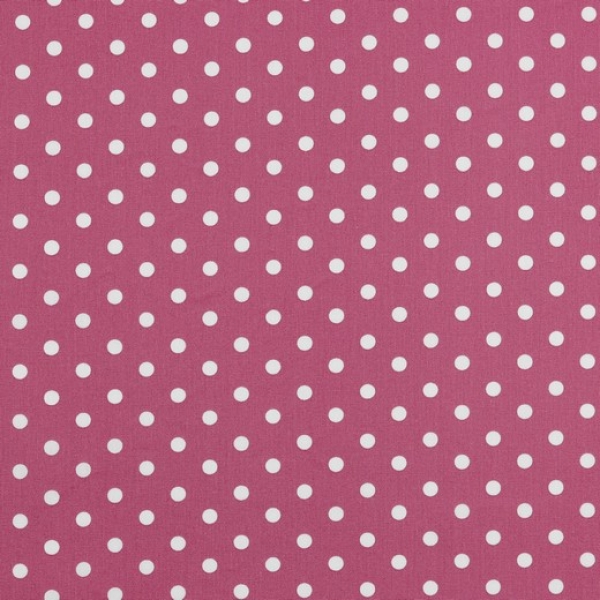 altpink mit weiß goße Punkte auf Baumwolle
