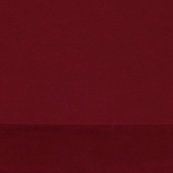 Bio Soft Sweat bordeaux 1,50 m breit, 250 g/m², 95 % Baumwolle 5 % Elasthan