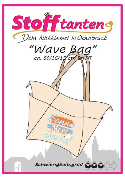 Papierschnittmuster "Wave Bag" Schultertasche