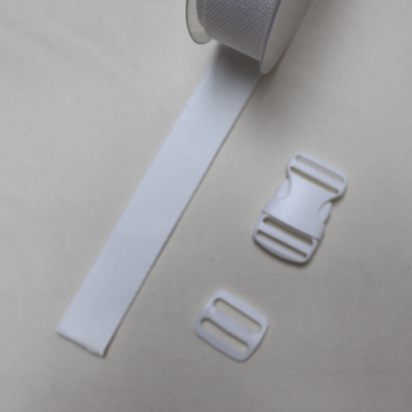 Baumwollgurtband weiß 3 cm