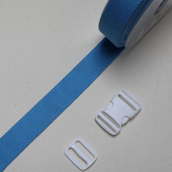 Baumwollgurtband blautürkis 3 cm