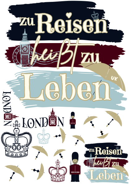 Bügelbild Zu Reisen heißt zu leben