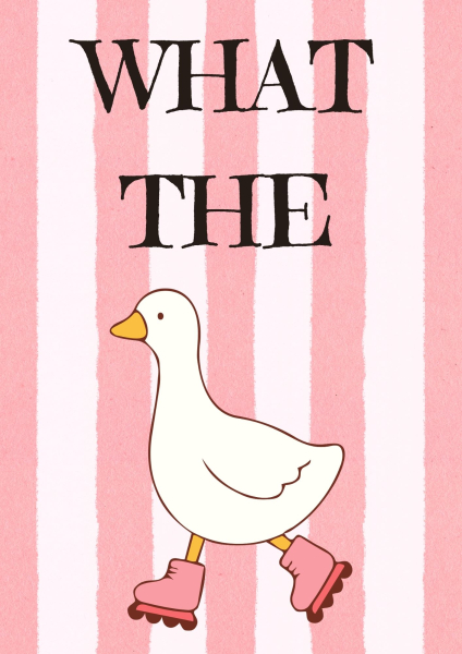 Bügelbild What the Duck Skate